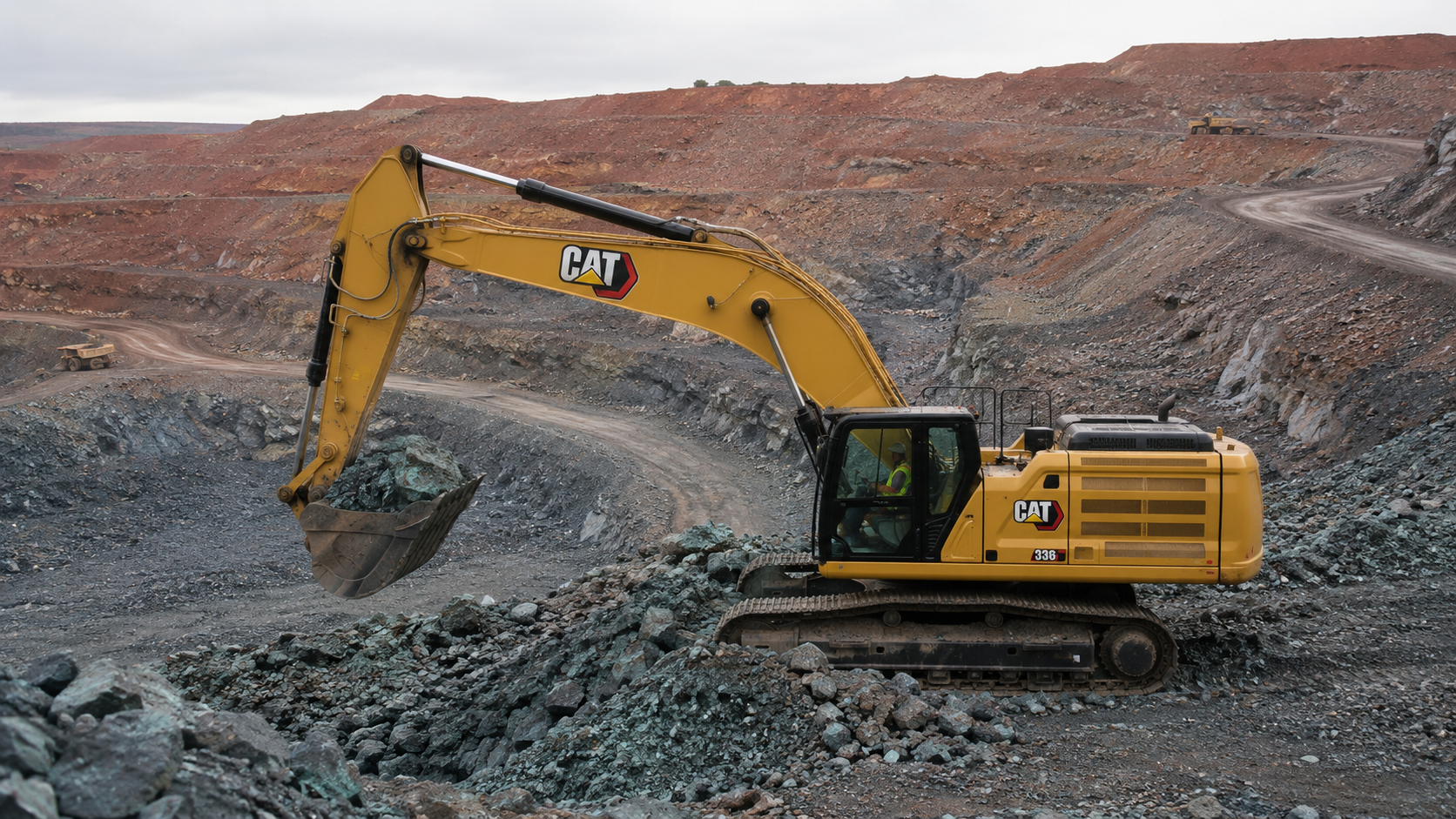 Excavatrice CAT 336 sur chantier